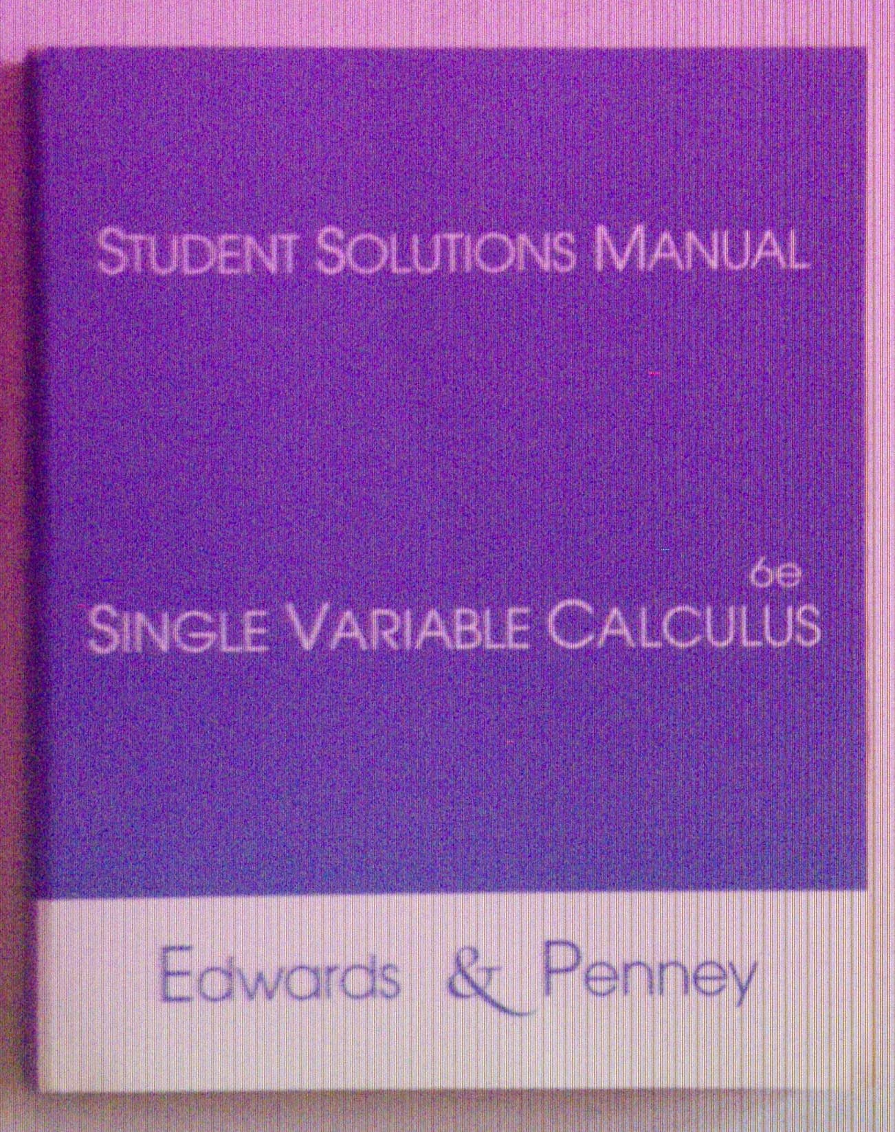 Single Variable Calculus