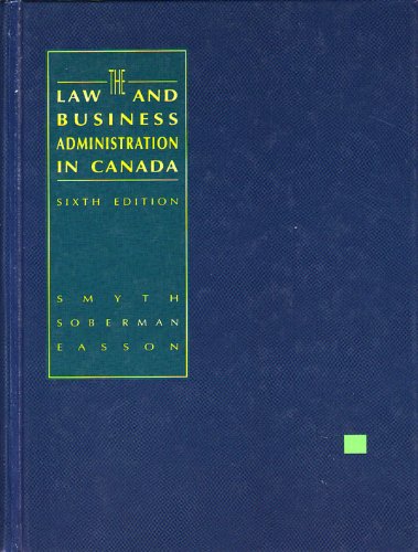 The Law and Business Administration in Canada