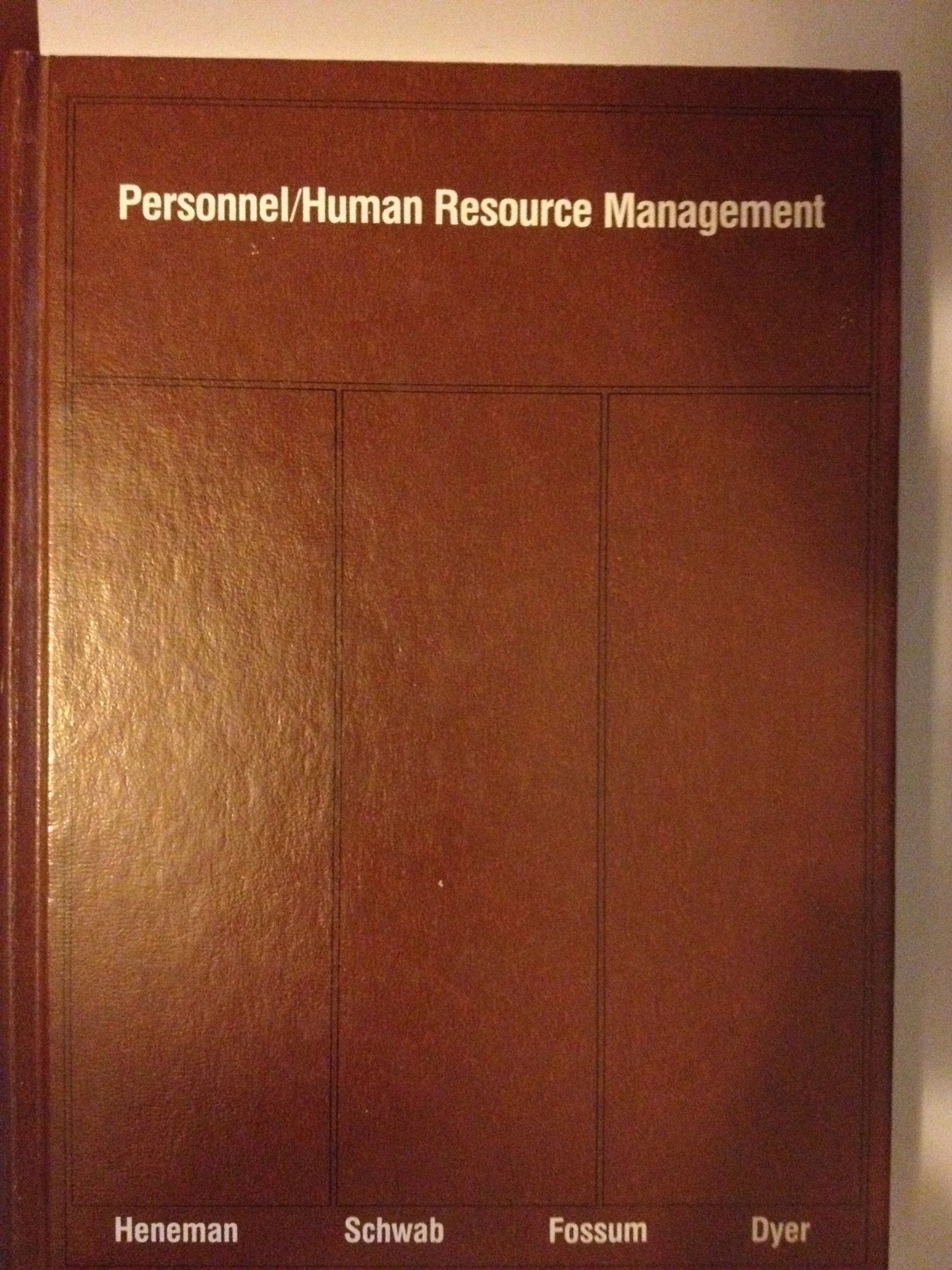 Personnel/human resource management (The Irwin series in management and the behavioral sciences)