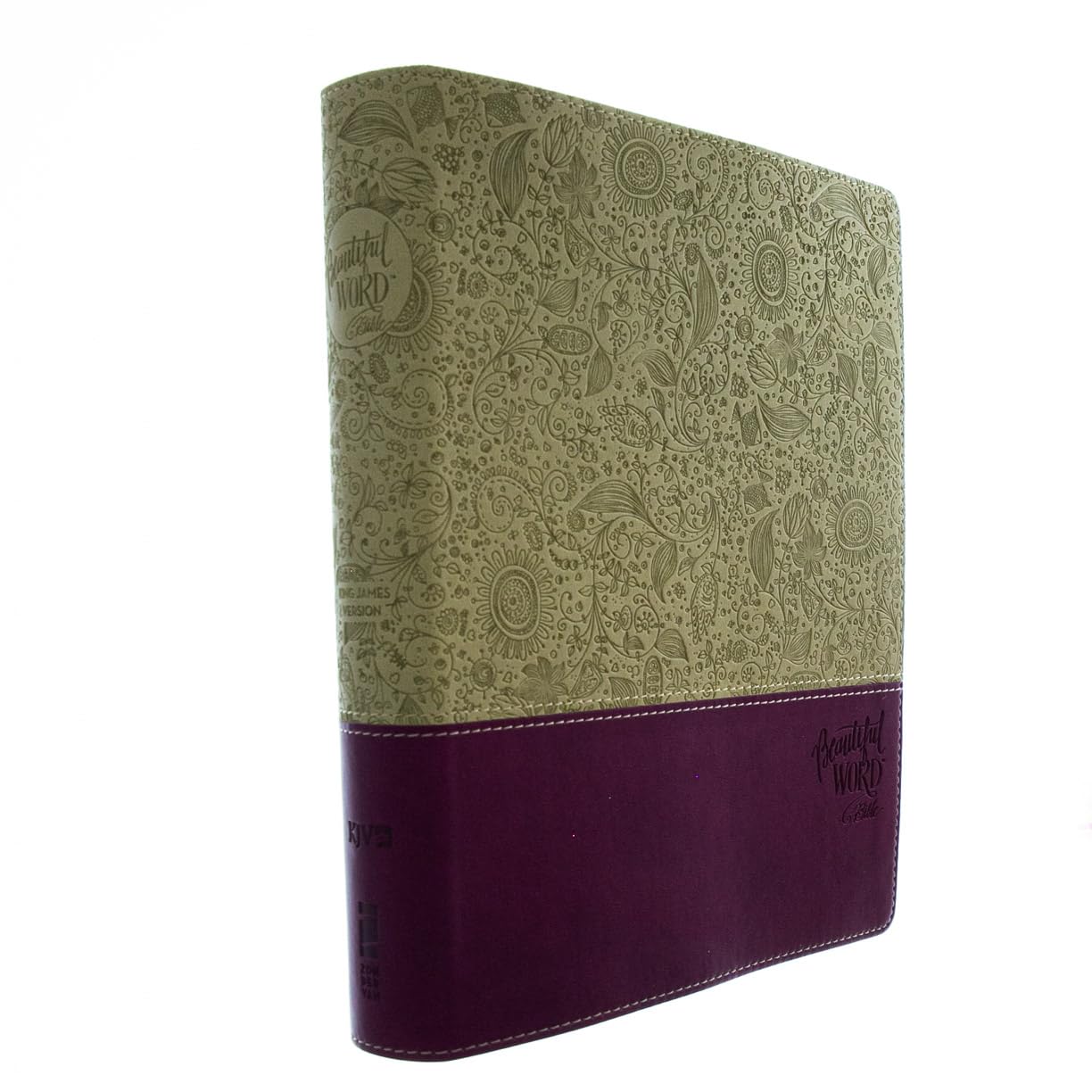 KJV, Beautiful Word Bible, Leathersoft, Tan/Pink, Red Letter Edition: 500 Full-Color Illustrated Verses