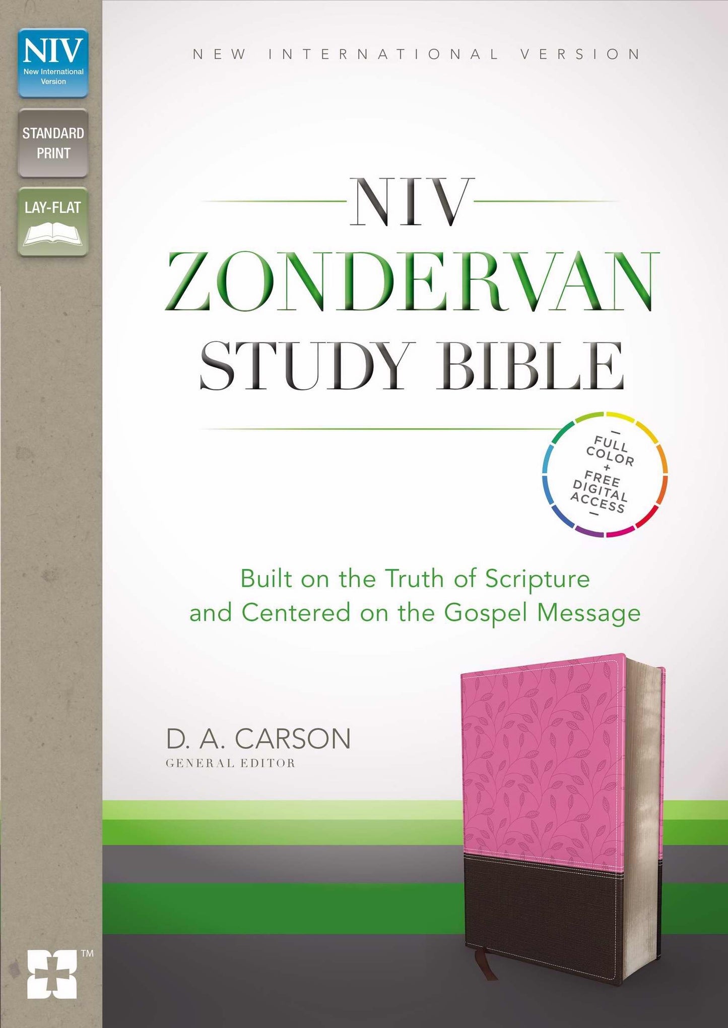 NIV Zondervan Study Bible, Leathersoft, Pink/Brown: Built on the Truth of Scripture and Centered on the Gospel Message