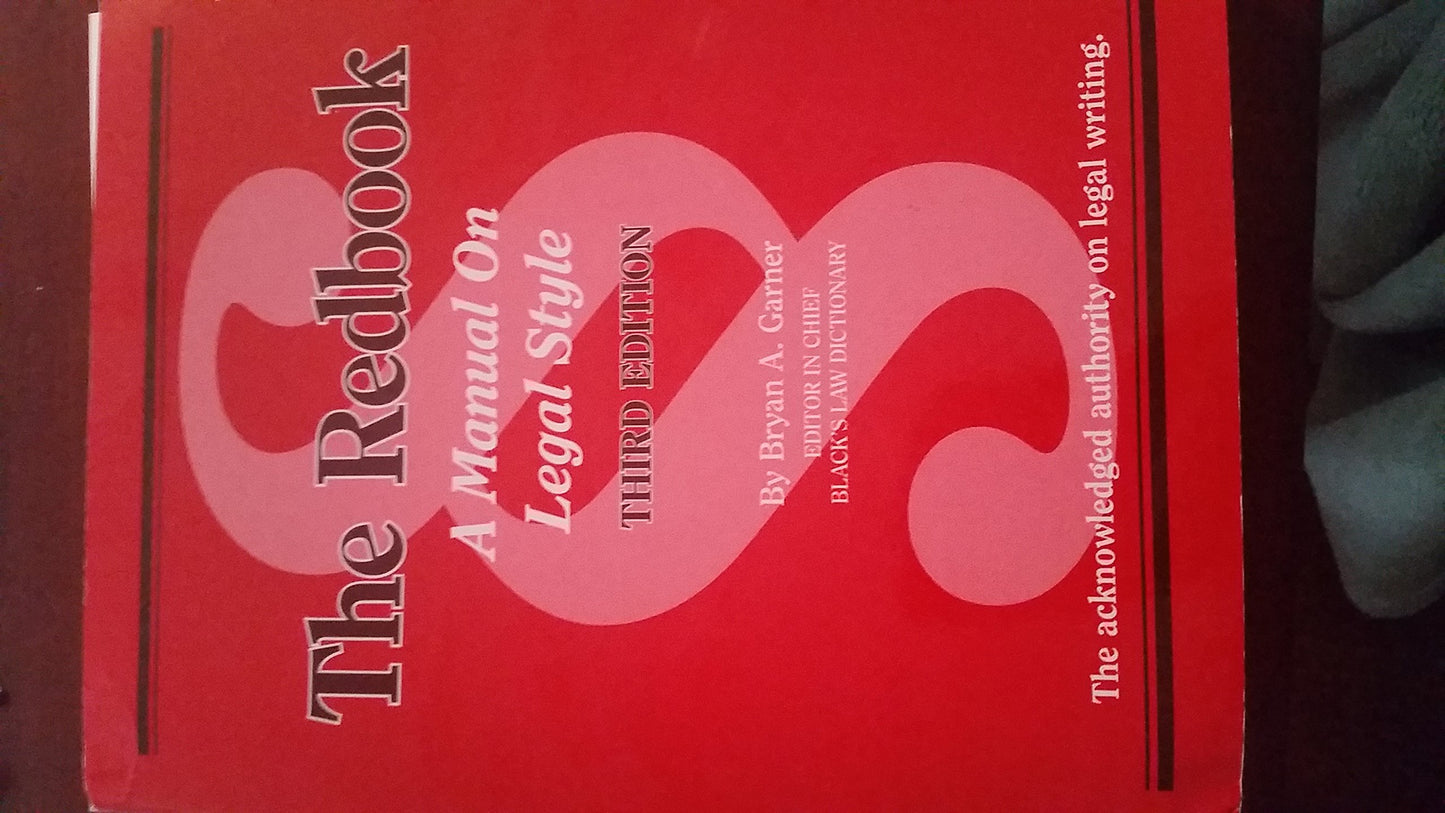The Redbook: A Manual on Legal Style