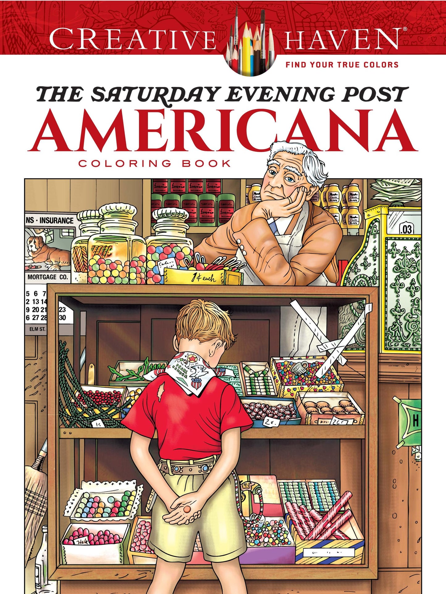 Creative Haven The Saturday Evening Post Americana Coloring Book (Adult Coloring Books: USA)