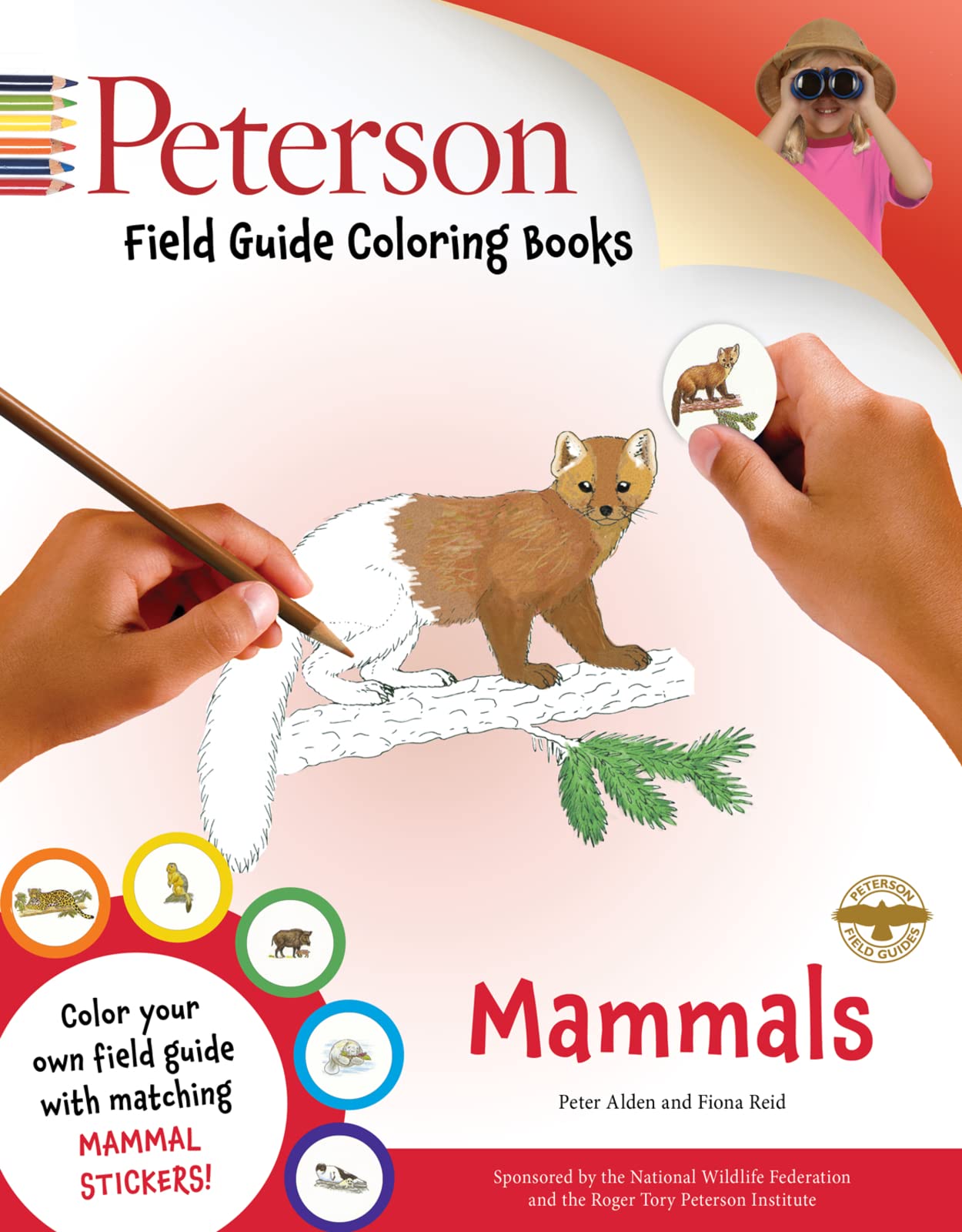 Peterson Field Guide Coloring Books: Mammals: An Educational Wildlife Book for Naturalists, Children, and Adults