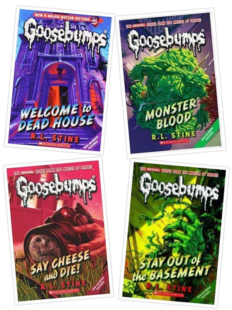 Goosebumps Boxed Set, Books 1 - 4: Welcome to Dead House, Stay Out of the Basement, Monster Blood, and Say Cheese and Die!