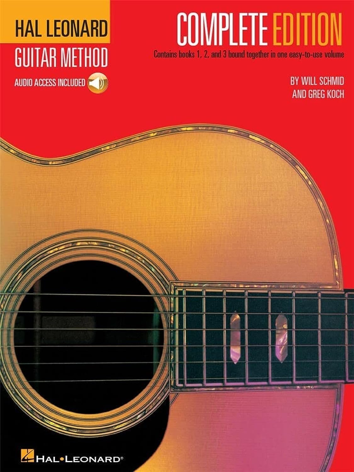 Hal Leonard Guitar Method Complete Edition | Beginner Guitar Instruction Books 1, 2 & 3 | Guitar Learning Book for Beginners with Online Audio with 164 Full-Band Tracks | Acoustic and Electric Guitar