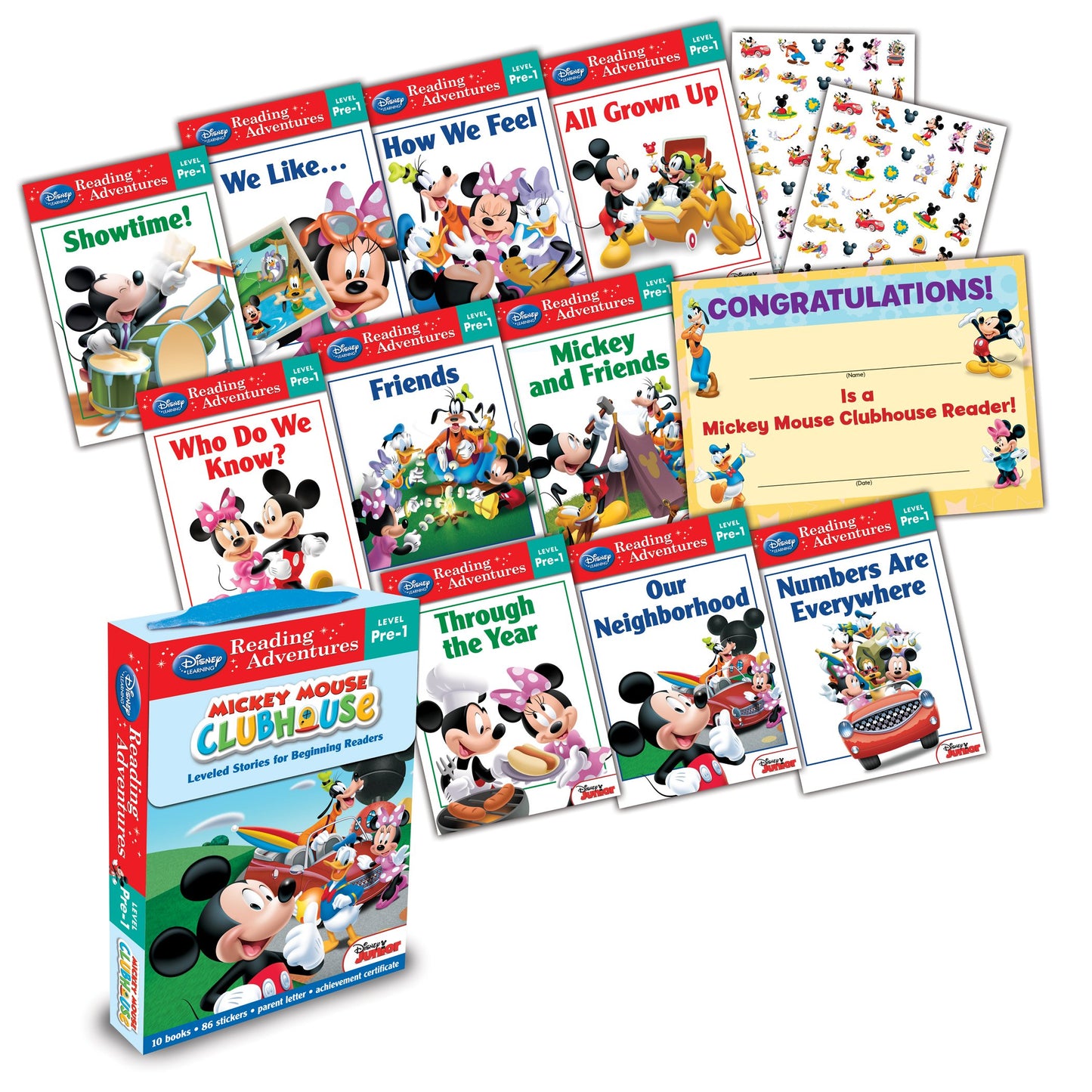 Mickey Mouse Clubhouse: Reading Adventures Mickey Mouse Clubhouse Level Pre-1 Boxed Set - 1123