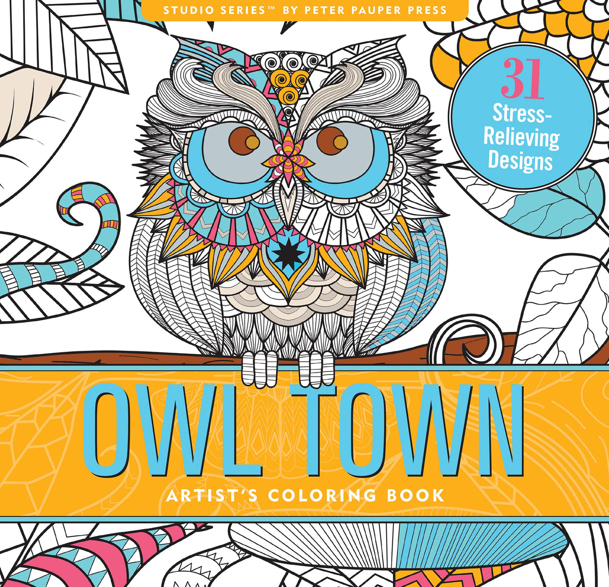 Owl Town: Artist's Coloring Book (Studio Series)
