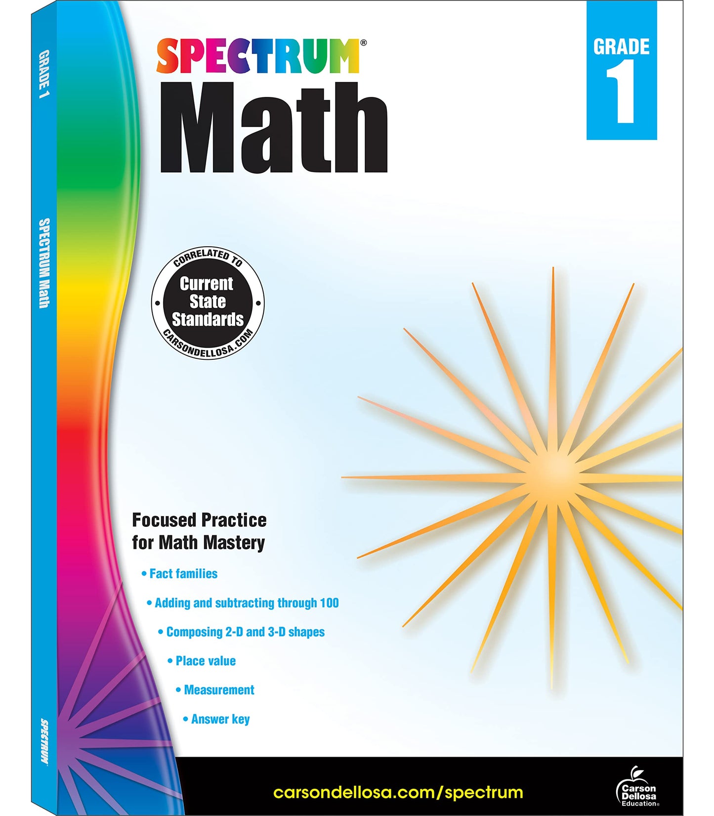 Spectrum 1st Grade Math Workbook, Addition, Subtraction, Place Value, Composing Shapes, Fact Families, and More Mathematics, Classroom or Homeschool Curriculum