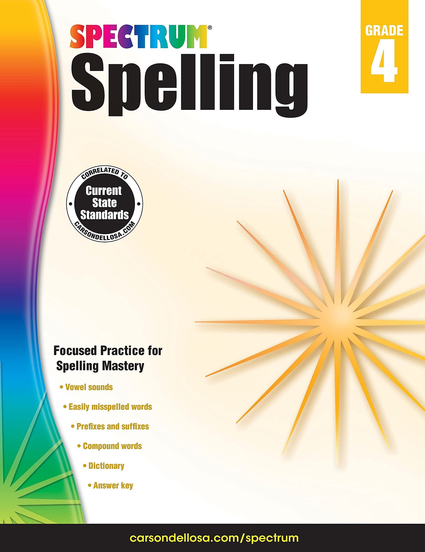 Spectrum Grade 4 Spelling Workbook, Compound Words, Dictionary Skills, Prefixes, Suffixes, Vowels, Vocabulary, Grammar, and More, Language Arts Classroom or Homeschool Curriculum (Volume 31)