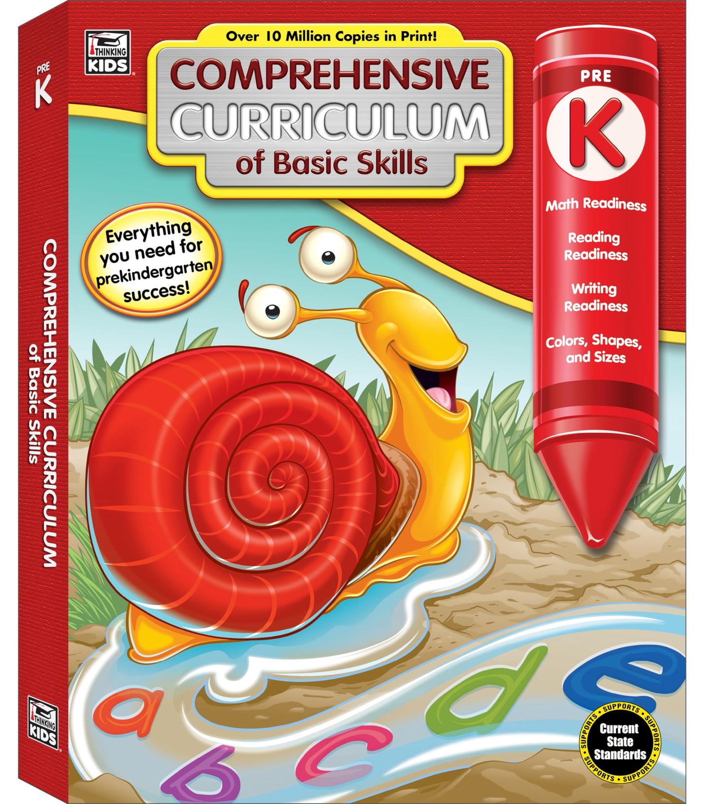 Carson Dellosa Comprehensive Curriculum of Basic Skills Preschool Workbook, Toddler Activity Book With Alphabet, Colors, Shapes, Counting, Phonics, and Pre Writing Practice