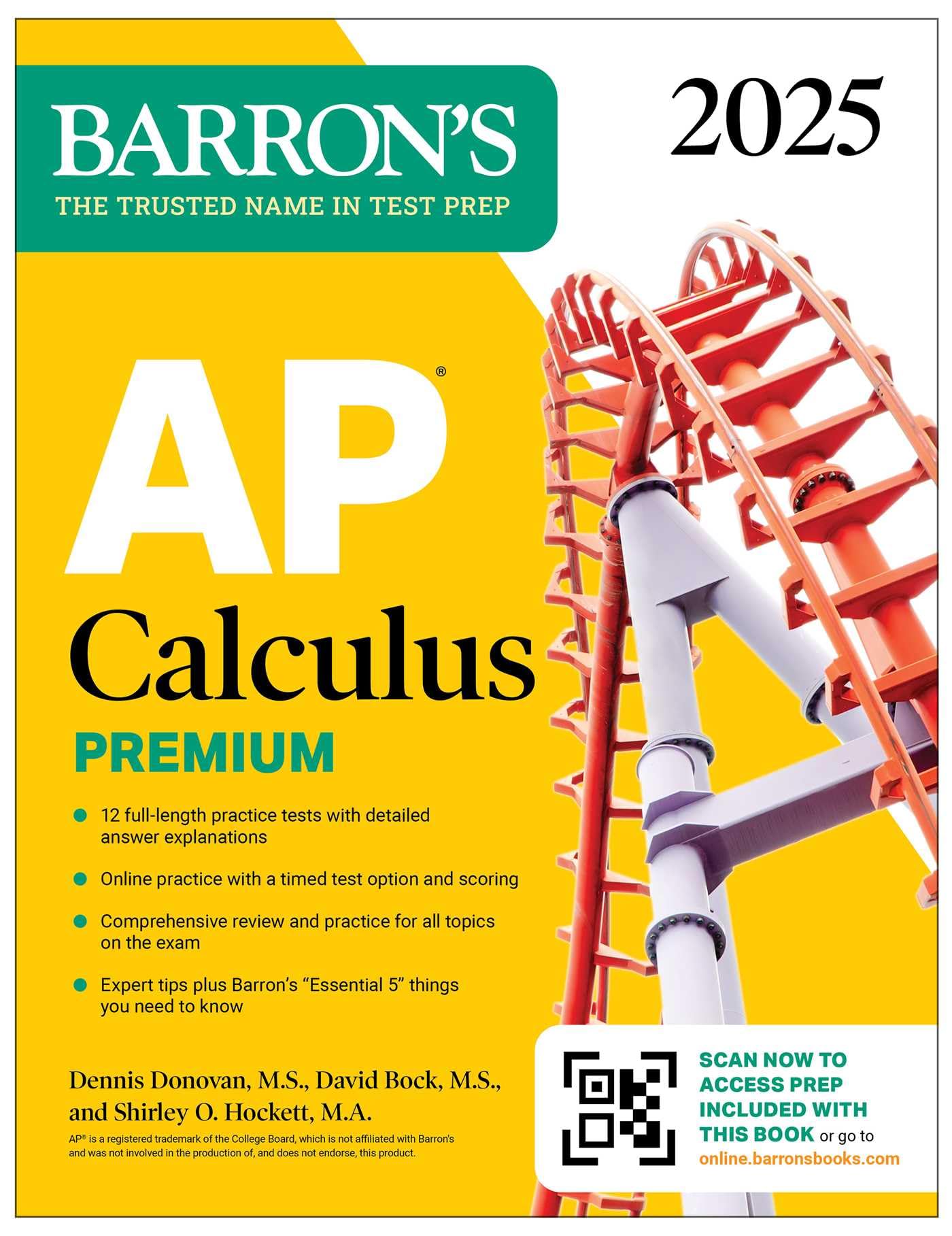 AP Calculus Premium, 2025: Prep Book with 12 Practice Tests + Comprehensive Review + Online Practice (Barron's AP Prep)