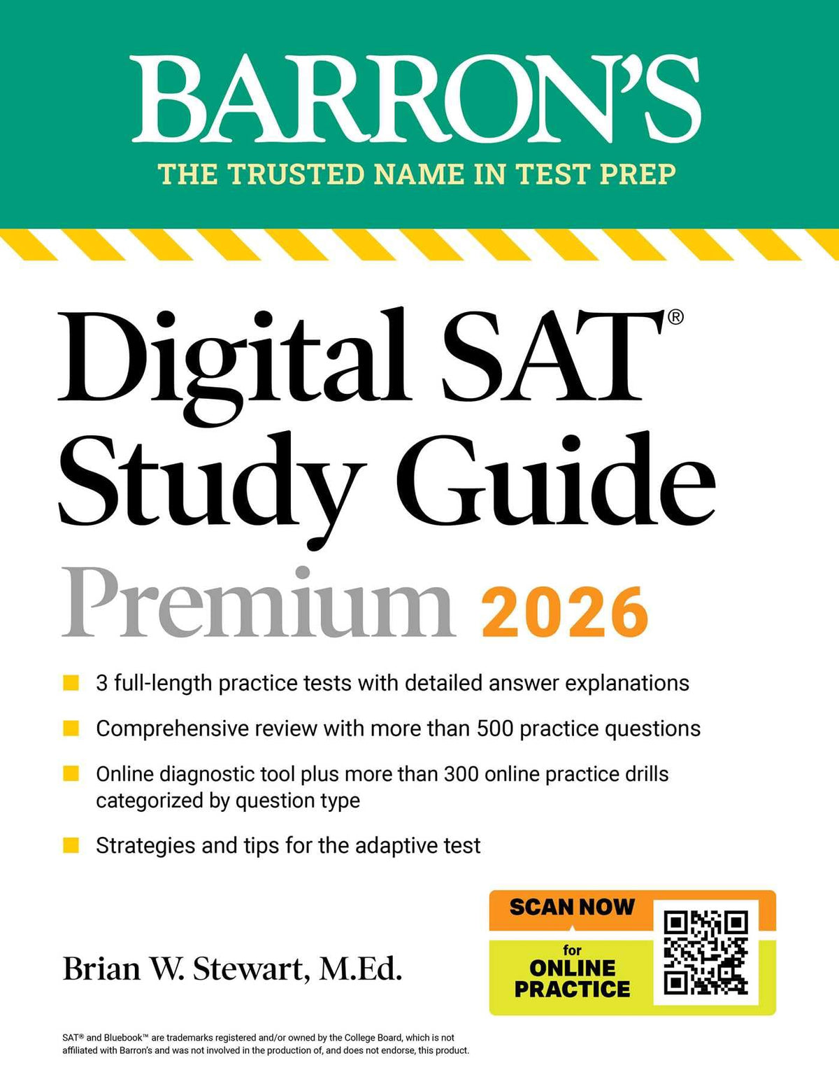 Digital SAT Study Guide Premium, 2026: 3 Practice Tests + Comprehensive Review + Online Practice (Barron's SAT Prep)