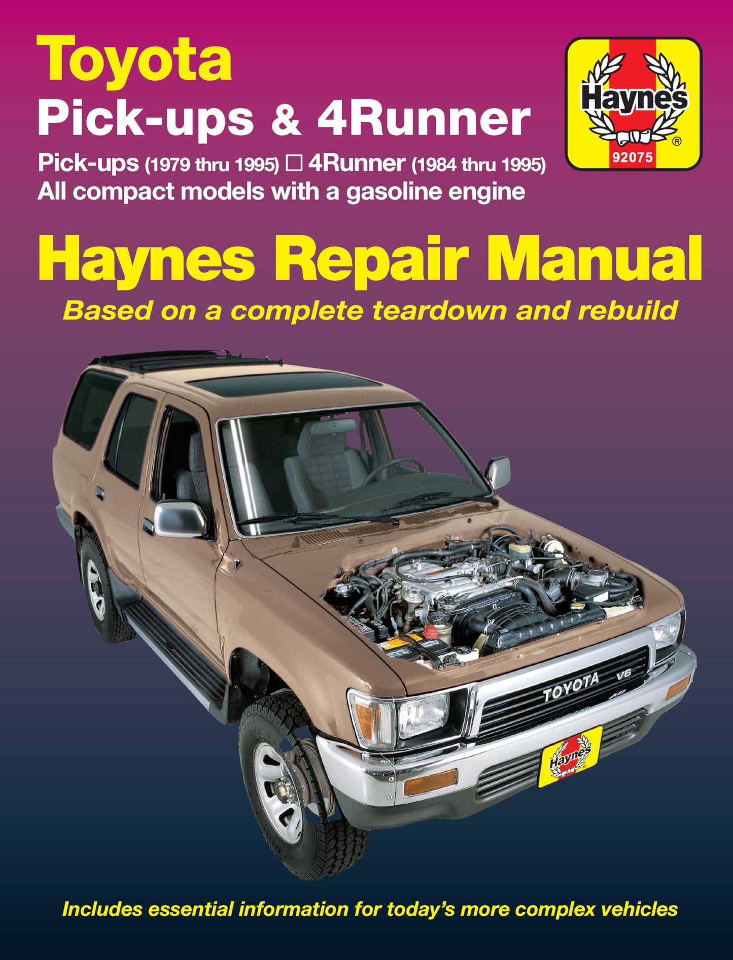 Toyota Pick-Ups (1979-1995) 4Runner (1984-1995) & SR5 Pick-Up (1979-1995) Haynes Repair Manual (Does Not Include Information Specific to Diesel Engines T100 or Tacoma Information)
