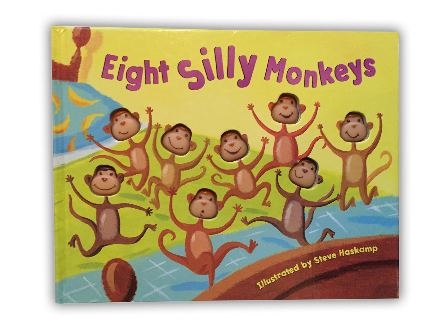 Bendon Piggy Toes Press Eight Silly Monkeys 9 Spread Board Book Storybook 13374 - 3674