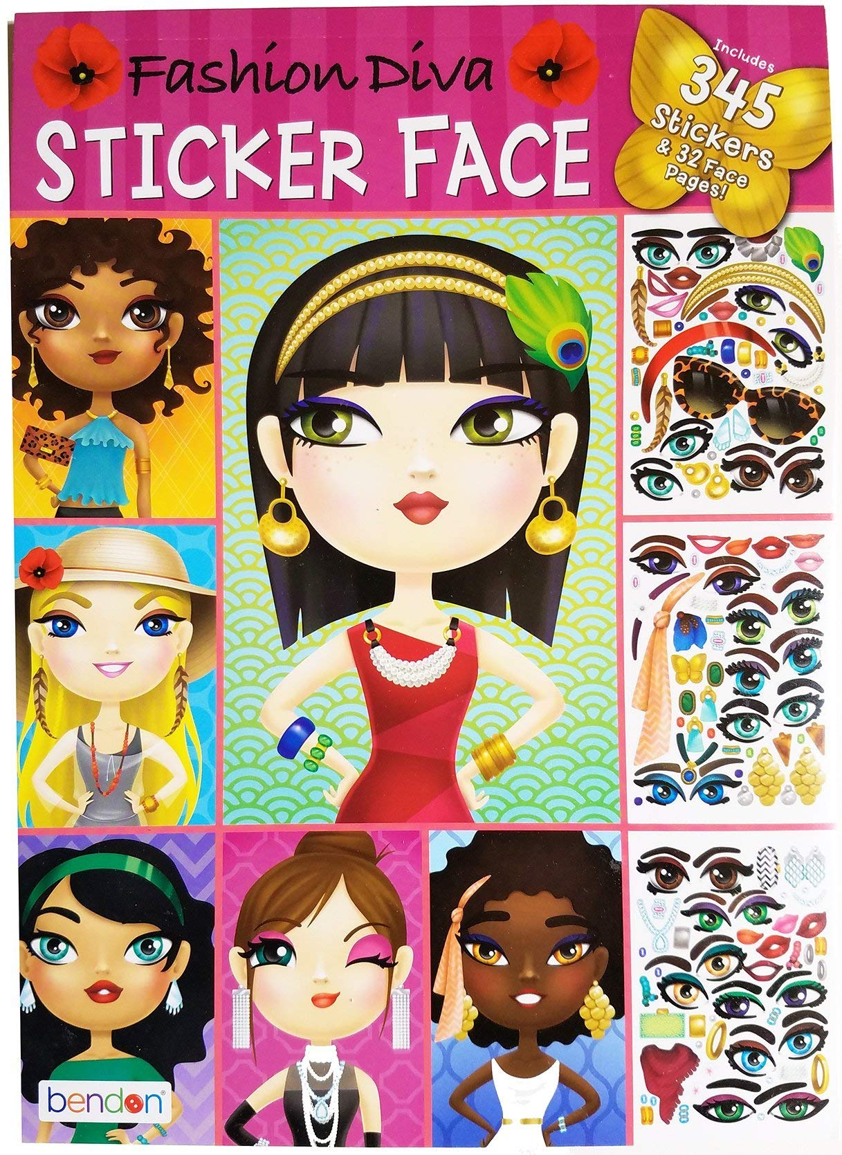 Fashion Diva Sticker Face