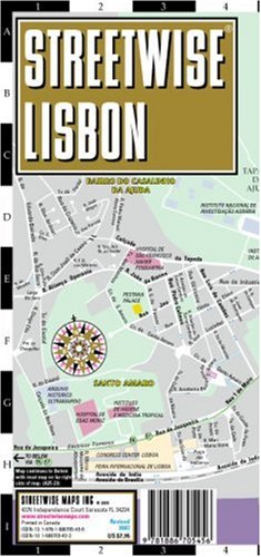 Streetwise Lisbon Map - Laminated City Center Street Map of Lisbon, Portugal - Folding pocket size travel map with surface tram lines & metro stations