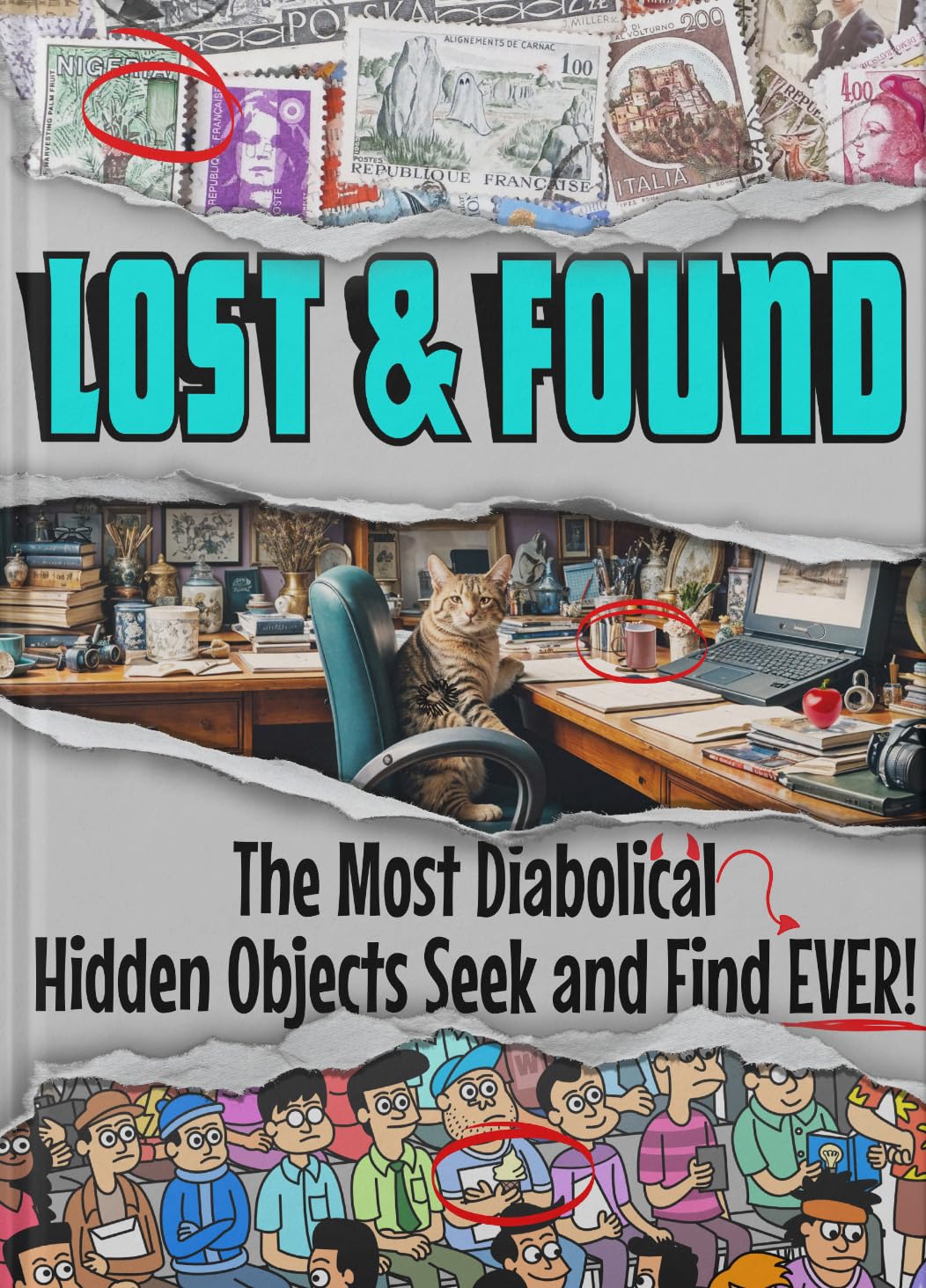 Lost And Found: The Most Diabolical Hidden Objects Seek and Find EVER! – Adult Level, Super Hard Hidden Pictures Activity Book with Fun, Challenging, and Stress-Relief Visual Puzzles