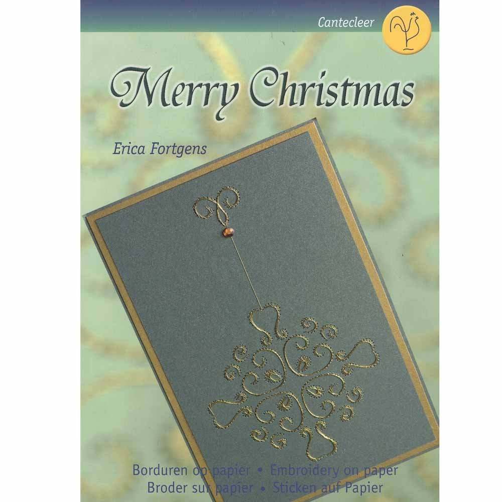 Merry Christmas Embroidery on Paper