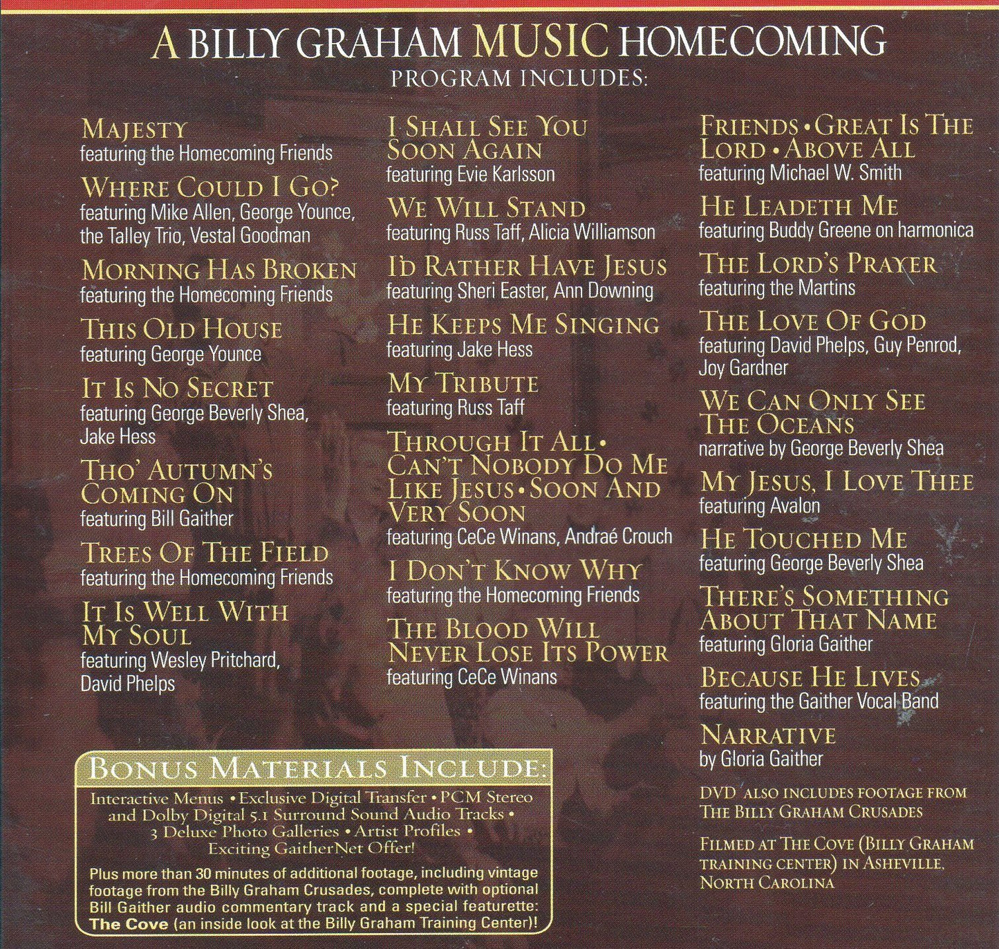 A Billy Graham Music Homecoming, Vol. 2 DVD - Bill Gaither & Gloria - 8710
