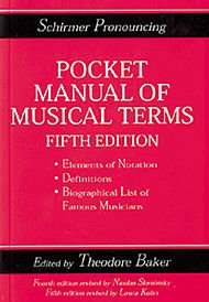 Schirmer Pronouncing Manual of Musical Terms Soft