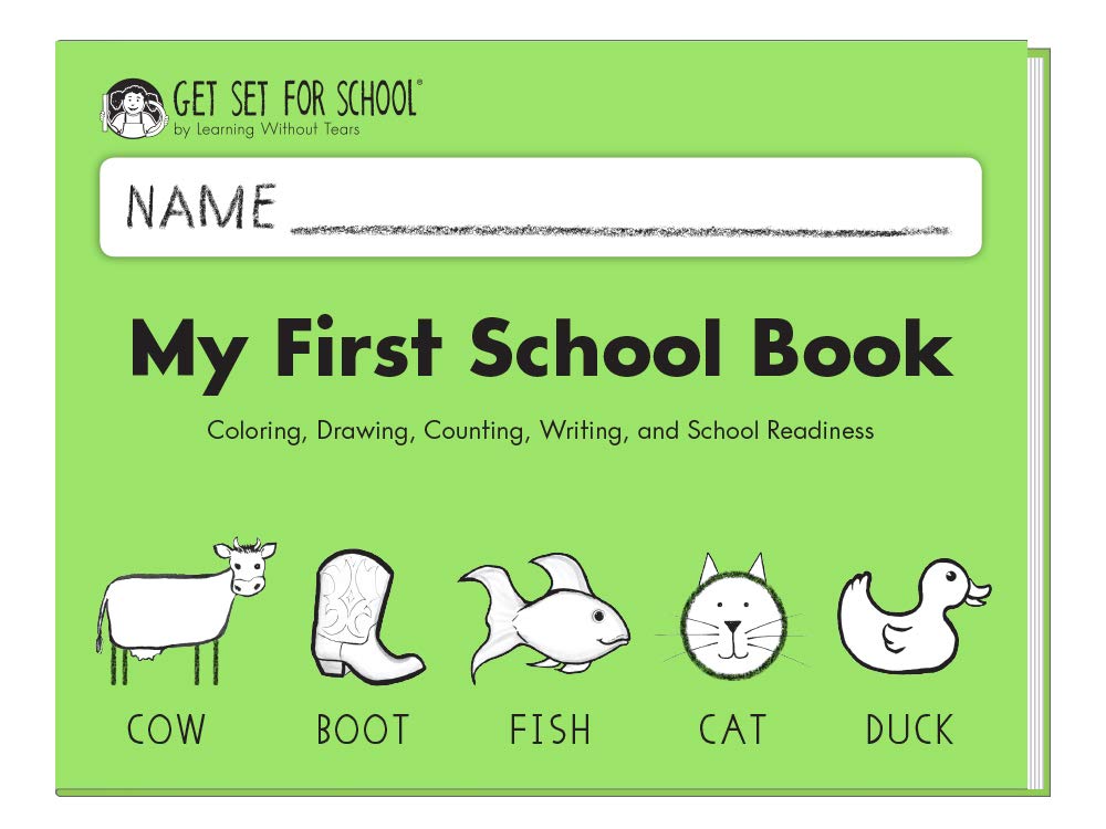 Learning Without Tears My First School Book Student Workbook, Age 3+, Preschool, Handwriting Practice, Writing Book, School & Home, Language Arts, Tutoring, Sensory - MFSB-12