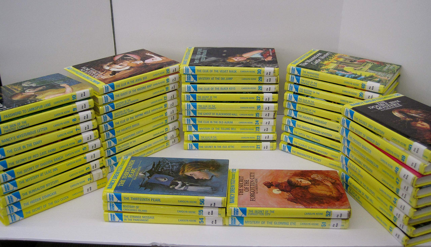 Nancy Drew Yellow Glossy Hardcovers Set - Volumes 1 - 56 - A total of 56 titles
