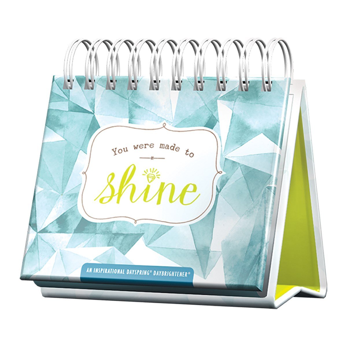 Dayspring Flip Calendar - You Were Made to Shine White, 5 1/4" x 4 3/4" x 1 1/4"