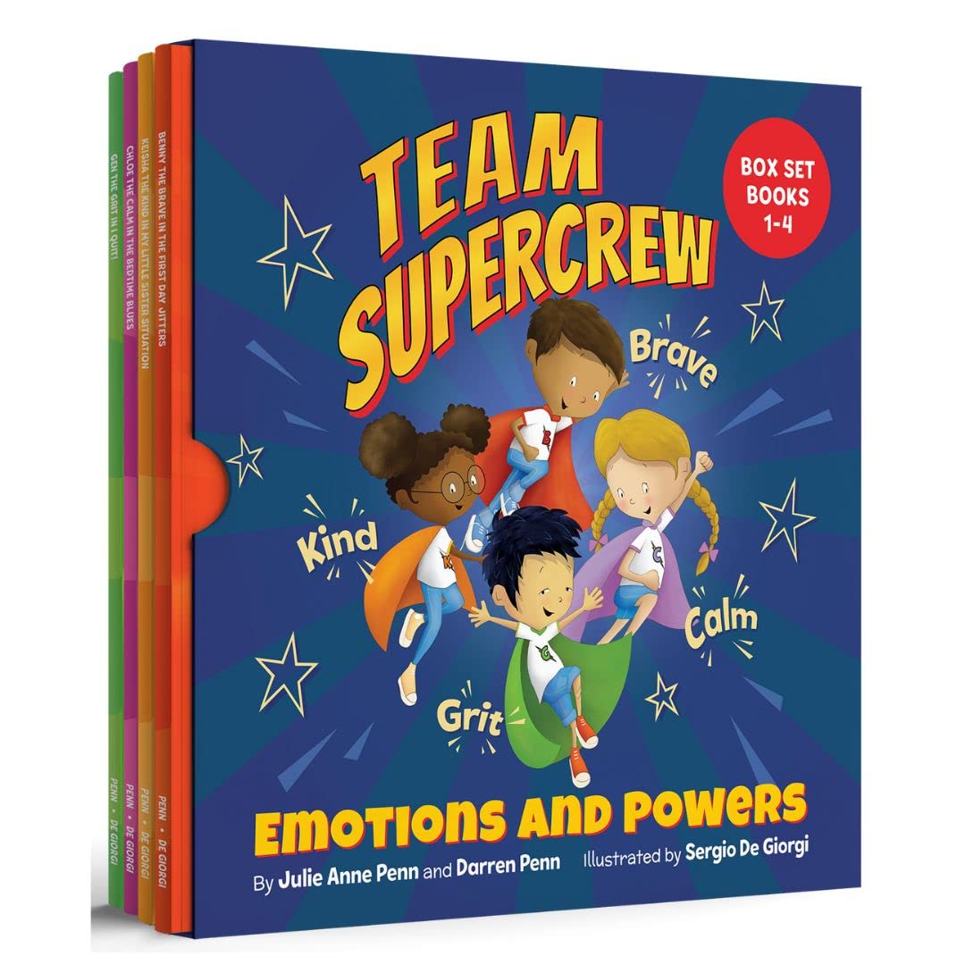 Team Supercrew - Emotions and Powers - 4 Book Box Set (books 1-4): Social Emotional Learning for Kids Ages 2 - 8 | CBT-Inspired Stories to Build Confidence and Manage Emotions