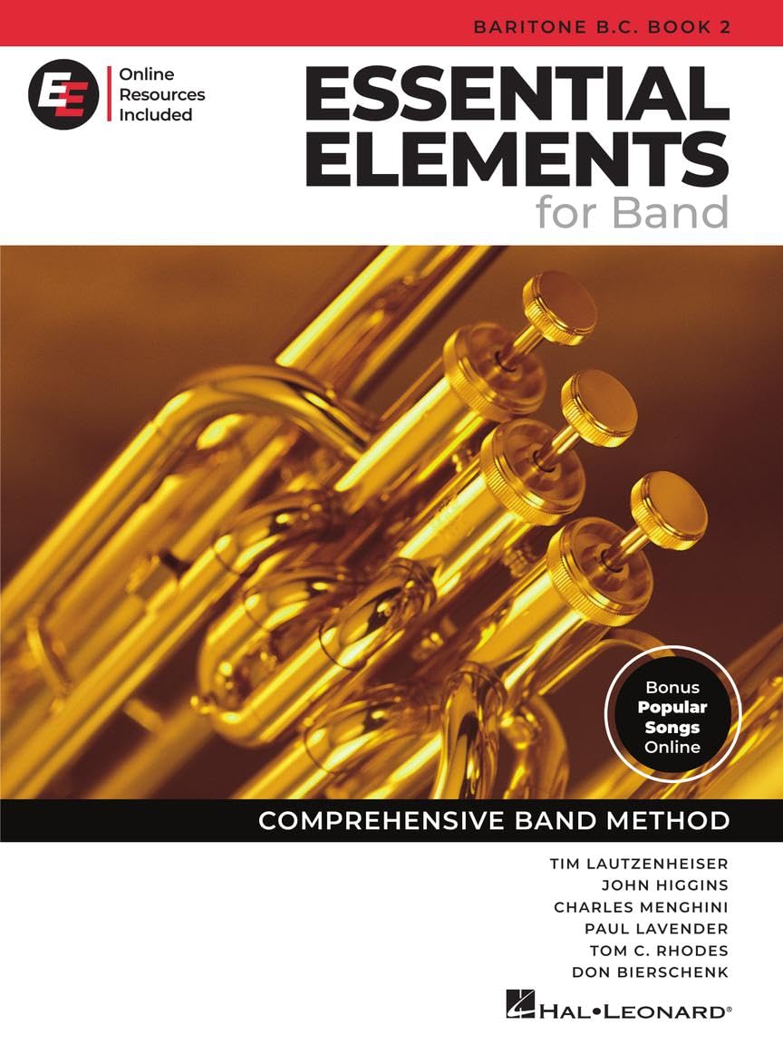 Essential Elements for Band Baritone B.C. Book 2 with EEi Online Resources | Baritone Bass Clef Method and Sheet Music for Students and Teachers | Band Method Newer 2025 Edition Available