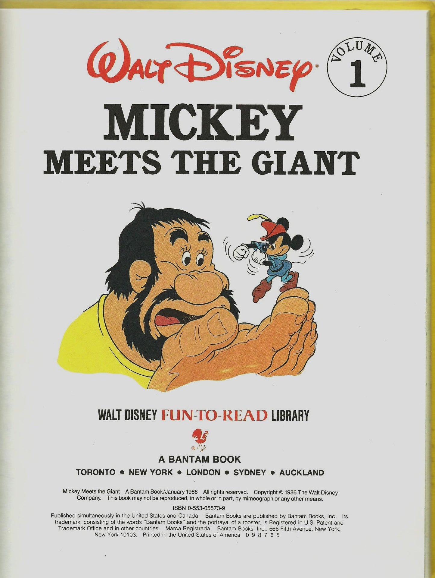 Mickey Meets the Giant (Walt Disney Fun-to-Read Library, Volume 1) - 8728