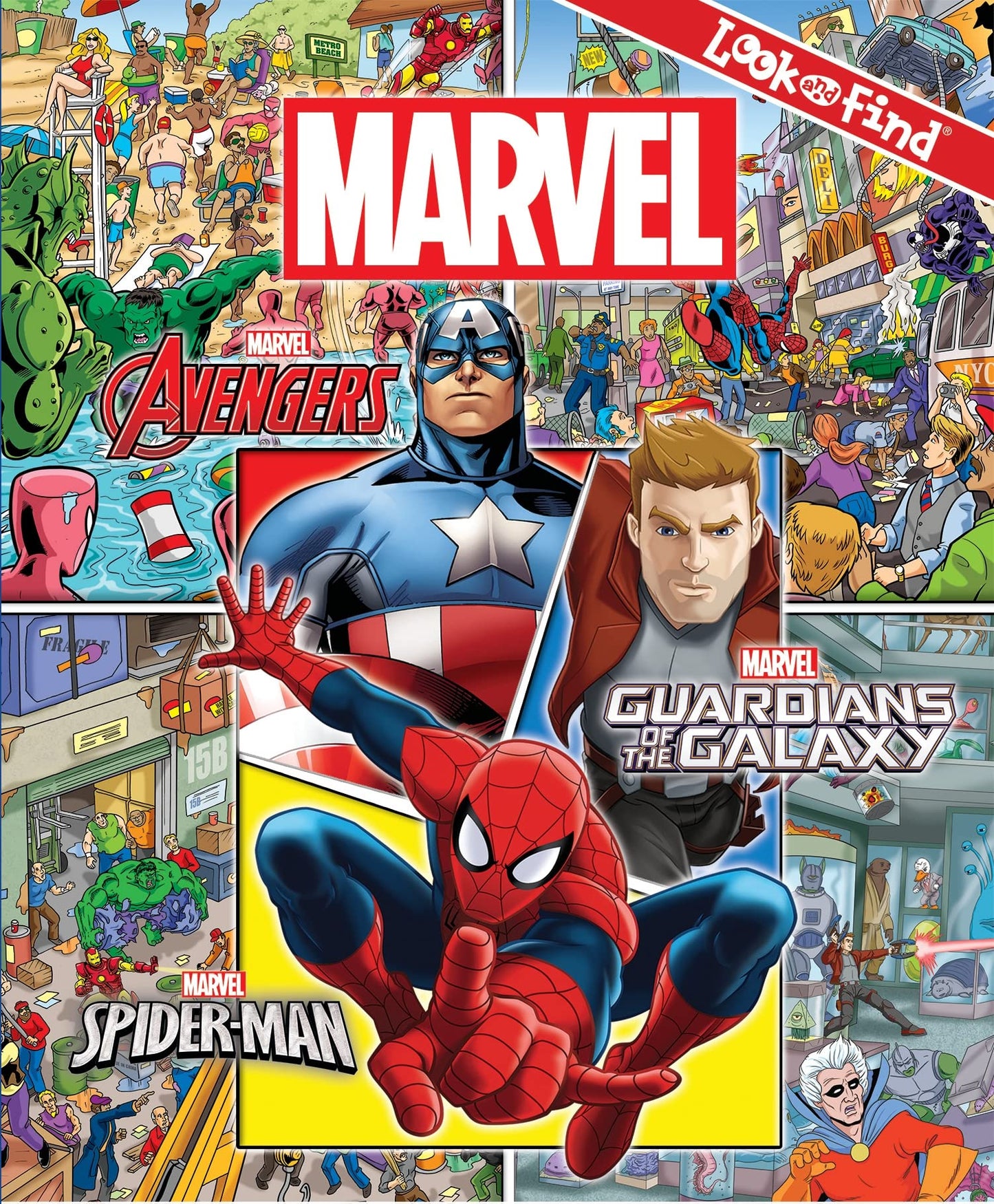 Marvel - Avengers, Guardians of the Galaxy, and Spider-man Look and Find Activity Book - Characters from Avengers Endgame Included - PI Kids - 9613