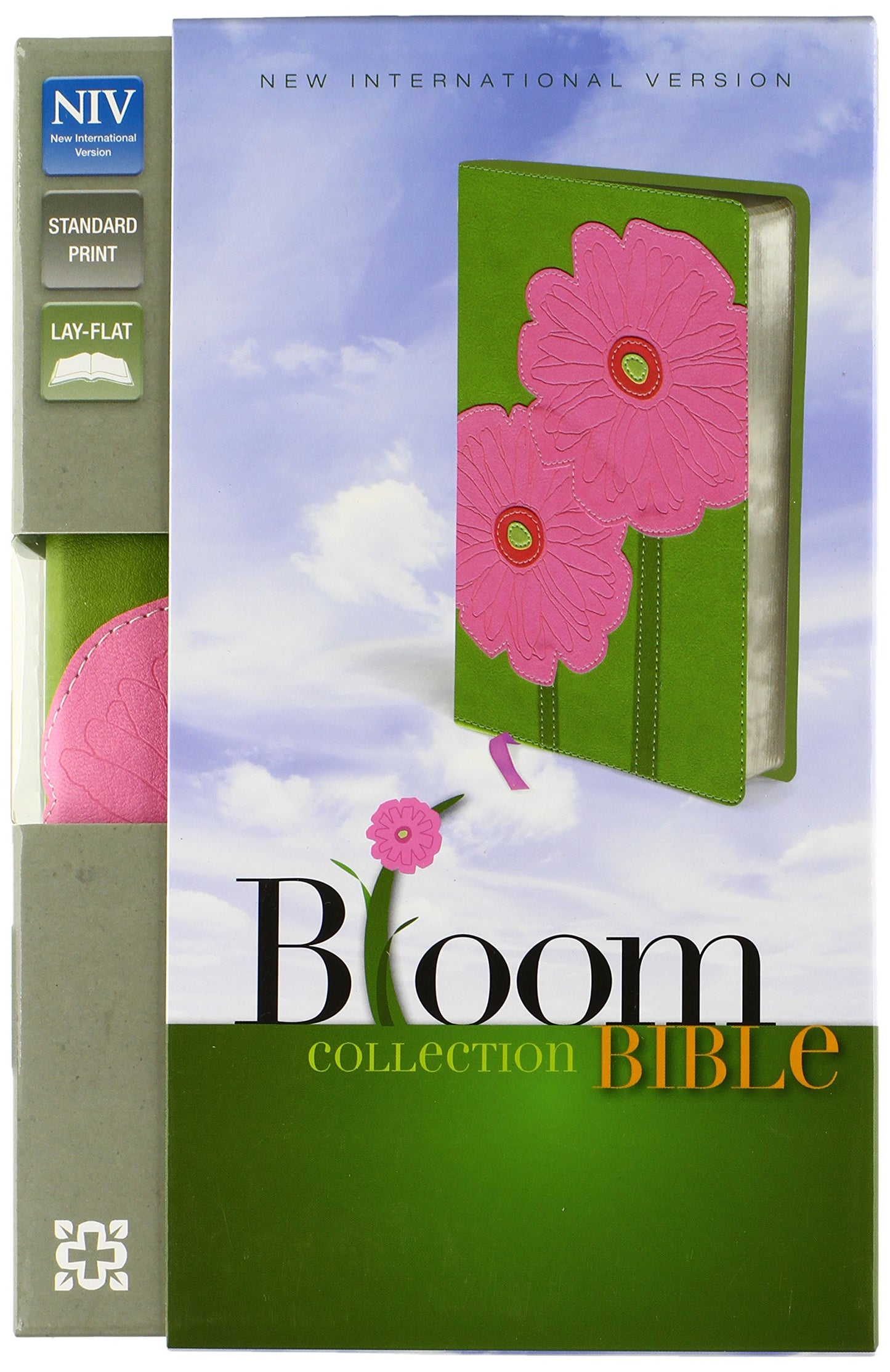 NIV, Bloom Collection Bible, Leathersoft, Green/Pink, Red Letter Edition