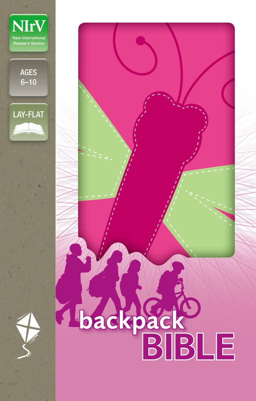 NIrV, Backpack Bible, Imitation Leather, Pink/Green