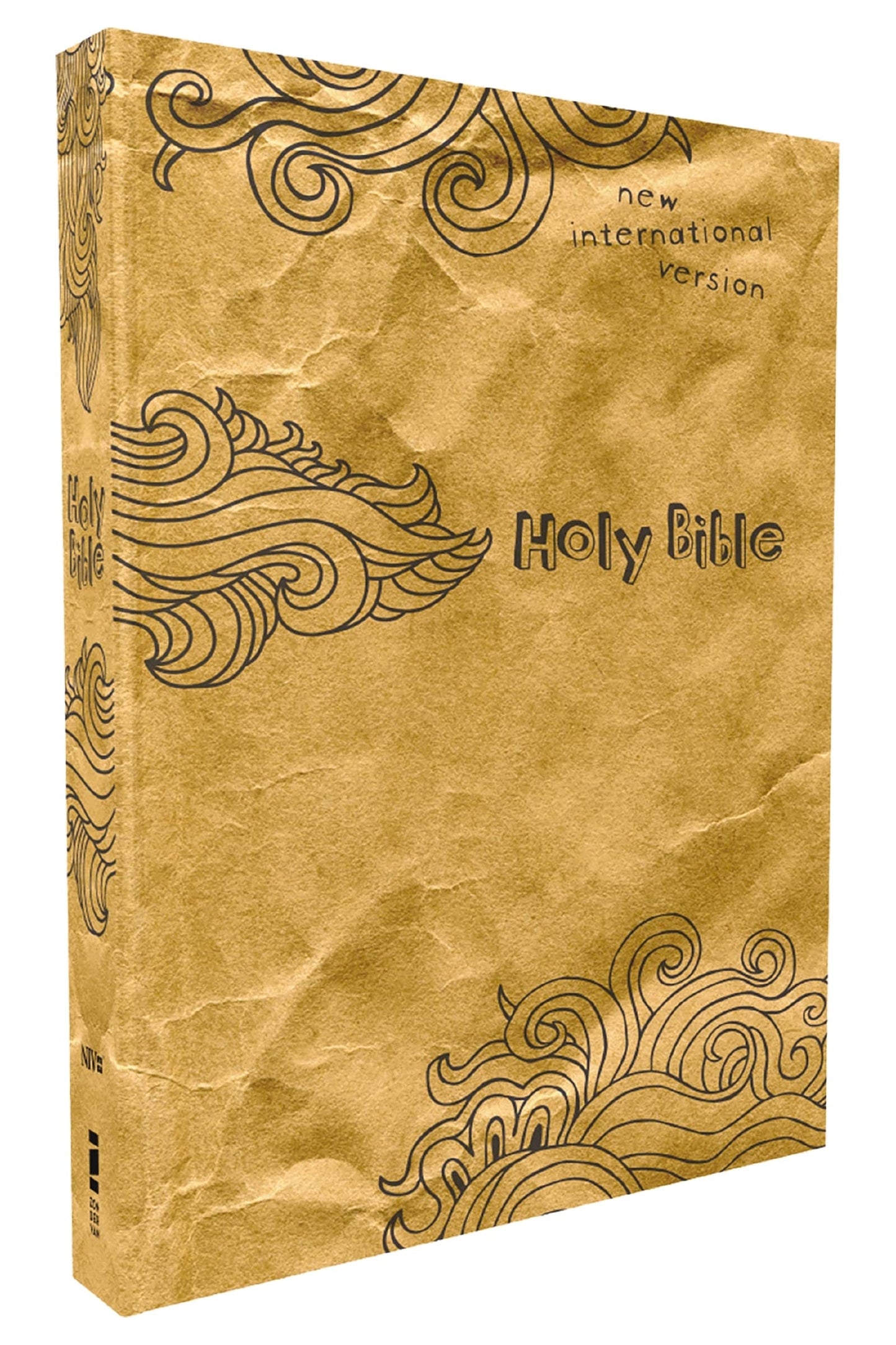 NIV, Textbook Bible for Students, Hardcover, Crinkled Paper with Doodles Design: Great for Christian Education at Home and School