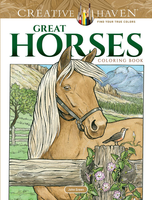 Adult Coloring Great Horses Coloring Book (Adult Coloring Books: Animals) - 7287