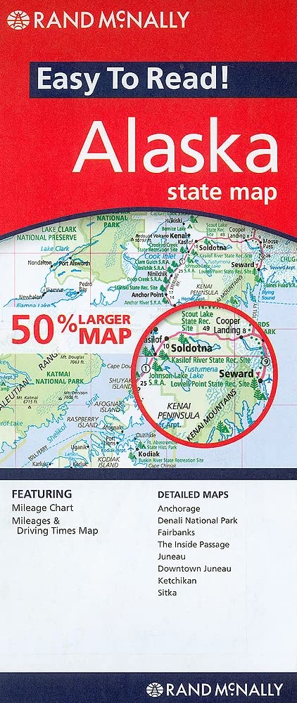 Rand McNally Easy To Read: Alaska State Folded Map