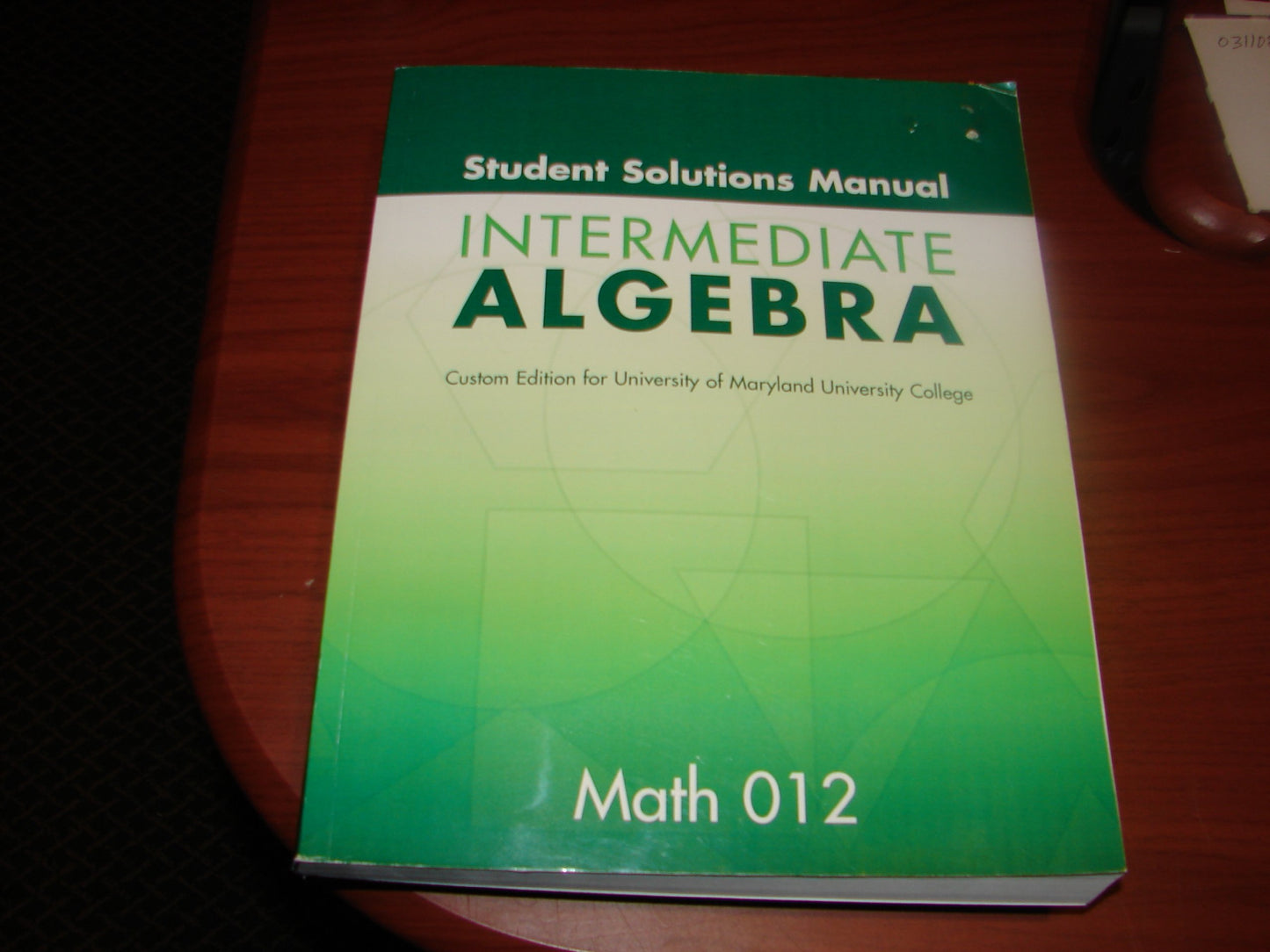 Intermediate Algebra Solution Manual (Custom)