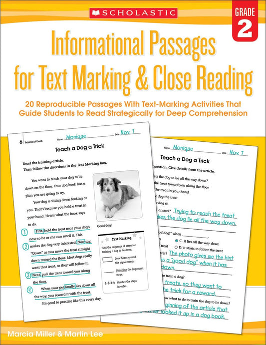 Informational Passages for Text Marking & Close Reading: Grade 2: 20 Reproducible Passages With Text-Marking Activities That Guide Students to Read Strategically for Deep Comprehension - 1703