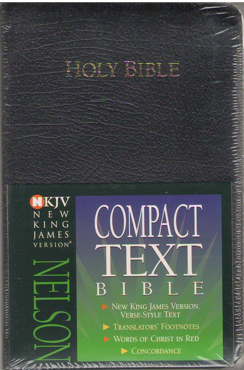 Compact Text Bible: New King James Version Black Bonded Leather