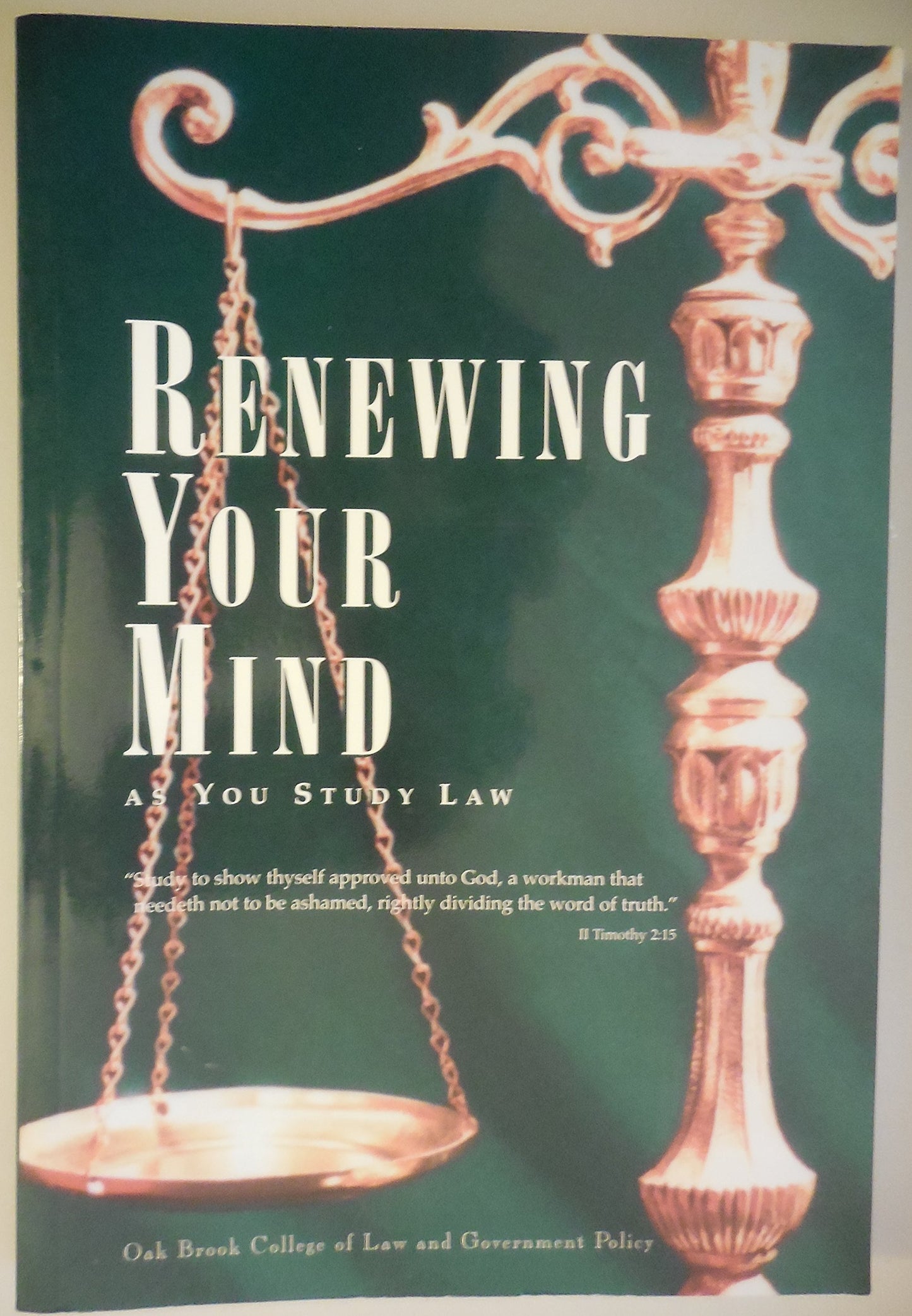 Renewing Your Mind As You Study Law - 4905
