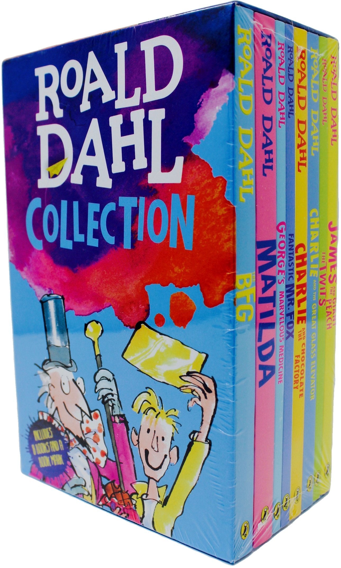 Roald Dahl Collection: 8 Book Box Set (includes Matilda, Charlie and the Great Glass Elevator, Charlie and the Chocolate Factory, Fantastic Mr. Fox, George's Marvelous Medicine, James and the Giant Peach, The Twits, The ...