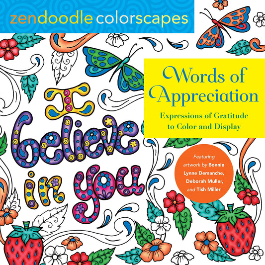 Zendoodle Colorscapes: Words of Appreciation: Expressions of Gratitude to Color and Display - 460