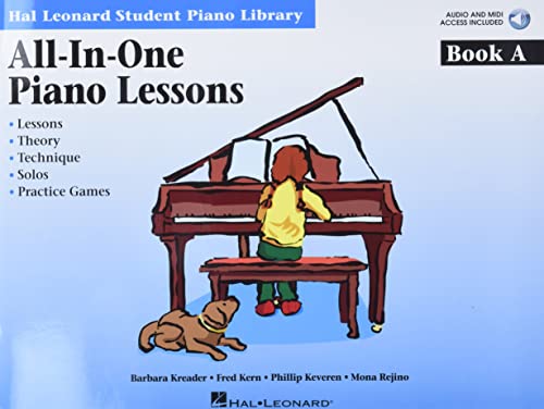 Barbara Kreader All-in-One Piano Lessons Book A | Beginner Piano Sheet Music and Method Book | Hal Leonard Student Library | Songbook Includes Online Audio | Music Teacher Resource