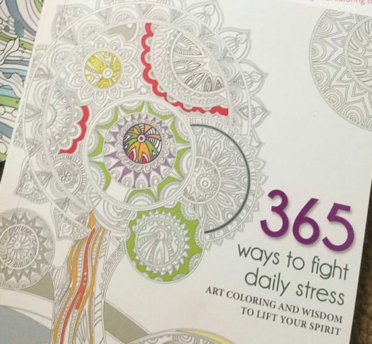 365 Ways to Fight Daily Stress, Art Coloring & Wisdom to Lift Your Spirit - 6653