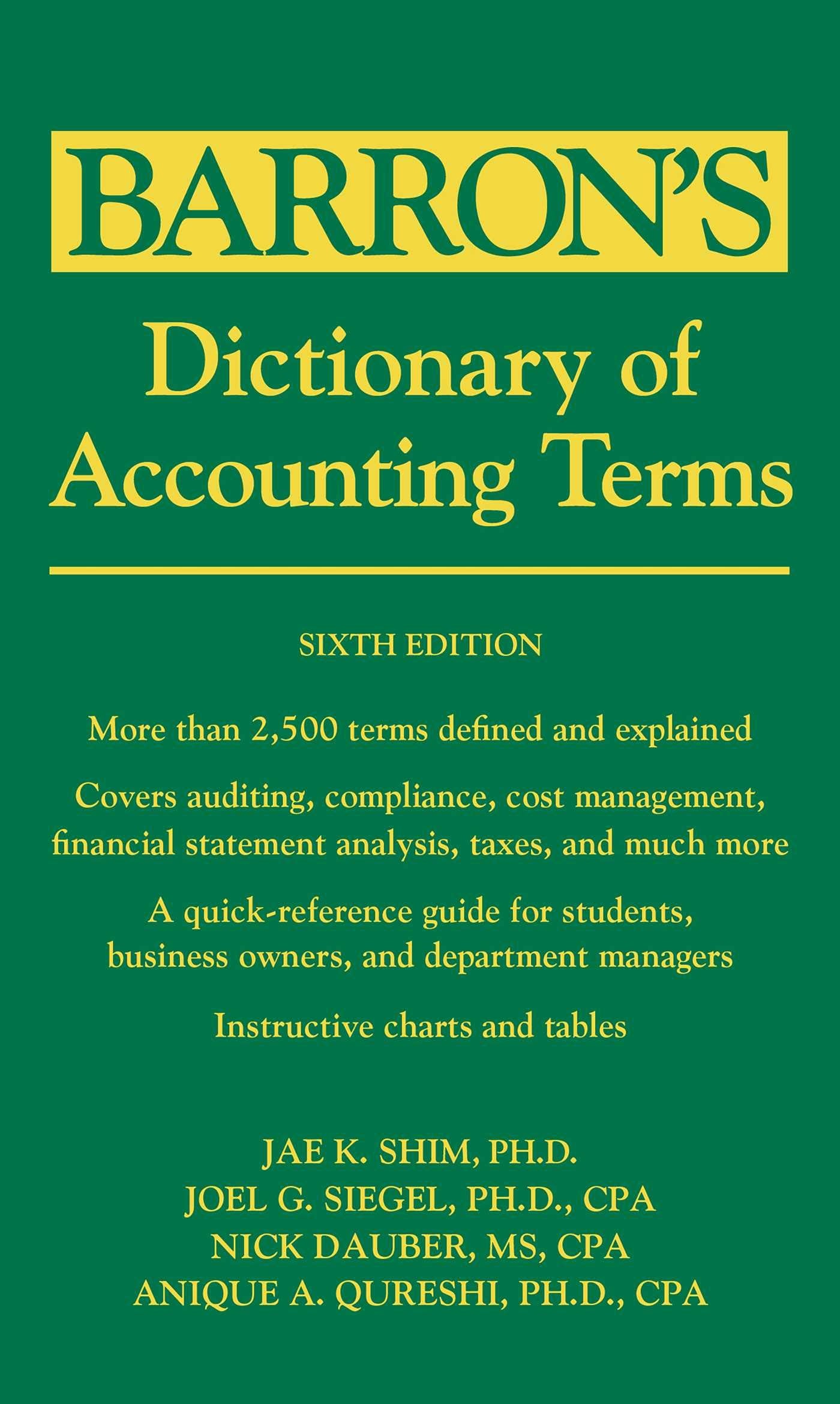 Dictionary of Accounting Terms (Barron's Business Dictionaries)