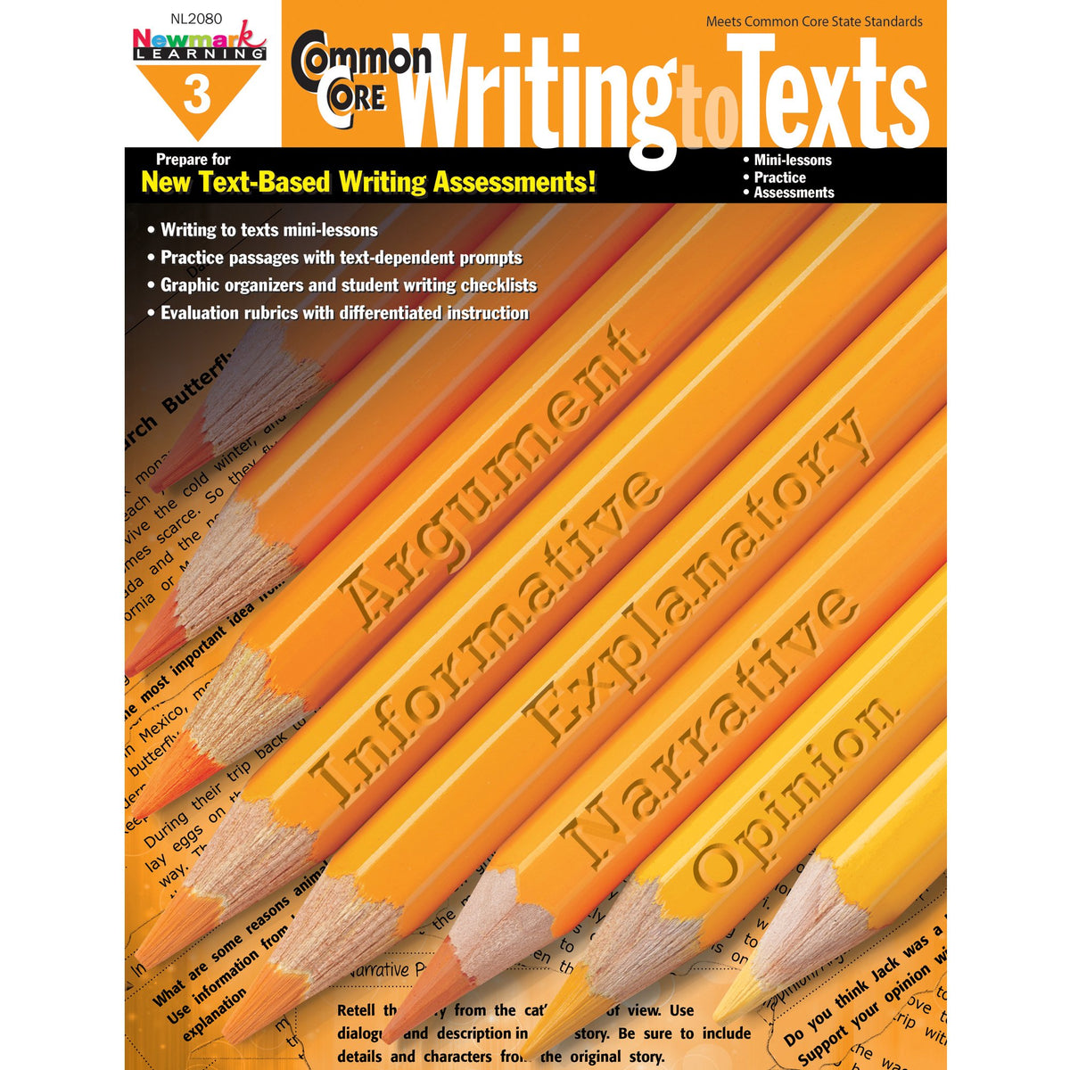 Newmark Learning Grade 3 Common Core Writing to Text Book