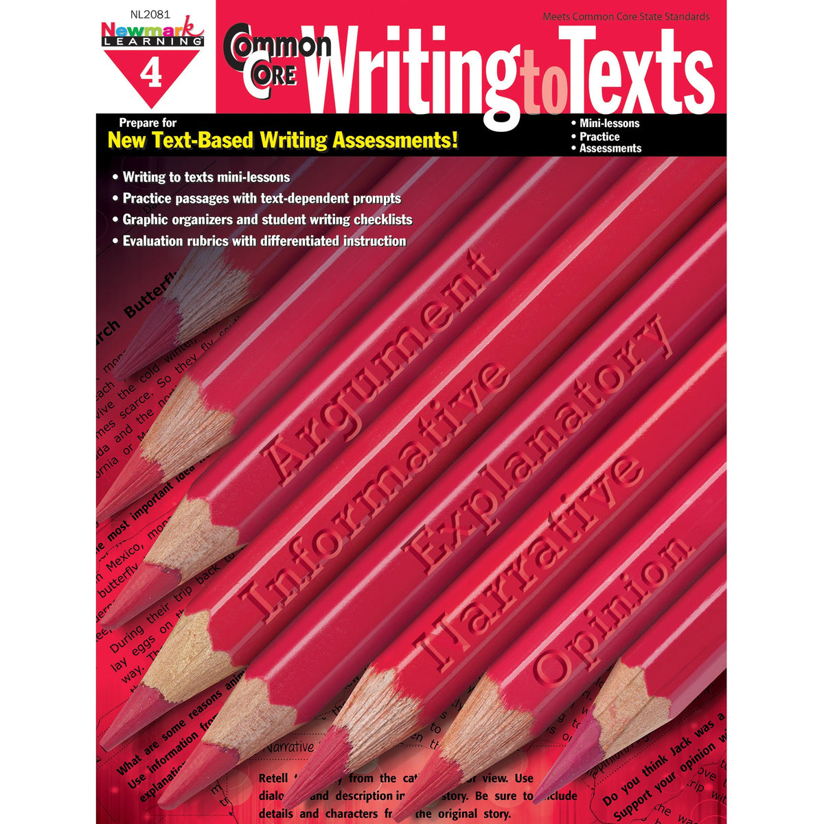 Common Core Writing to Text Book Grade 4 (CC Writing)