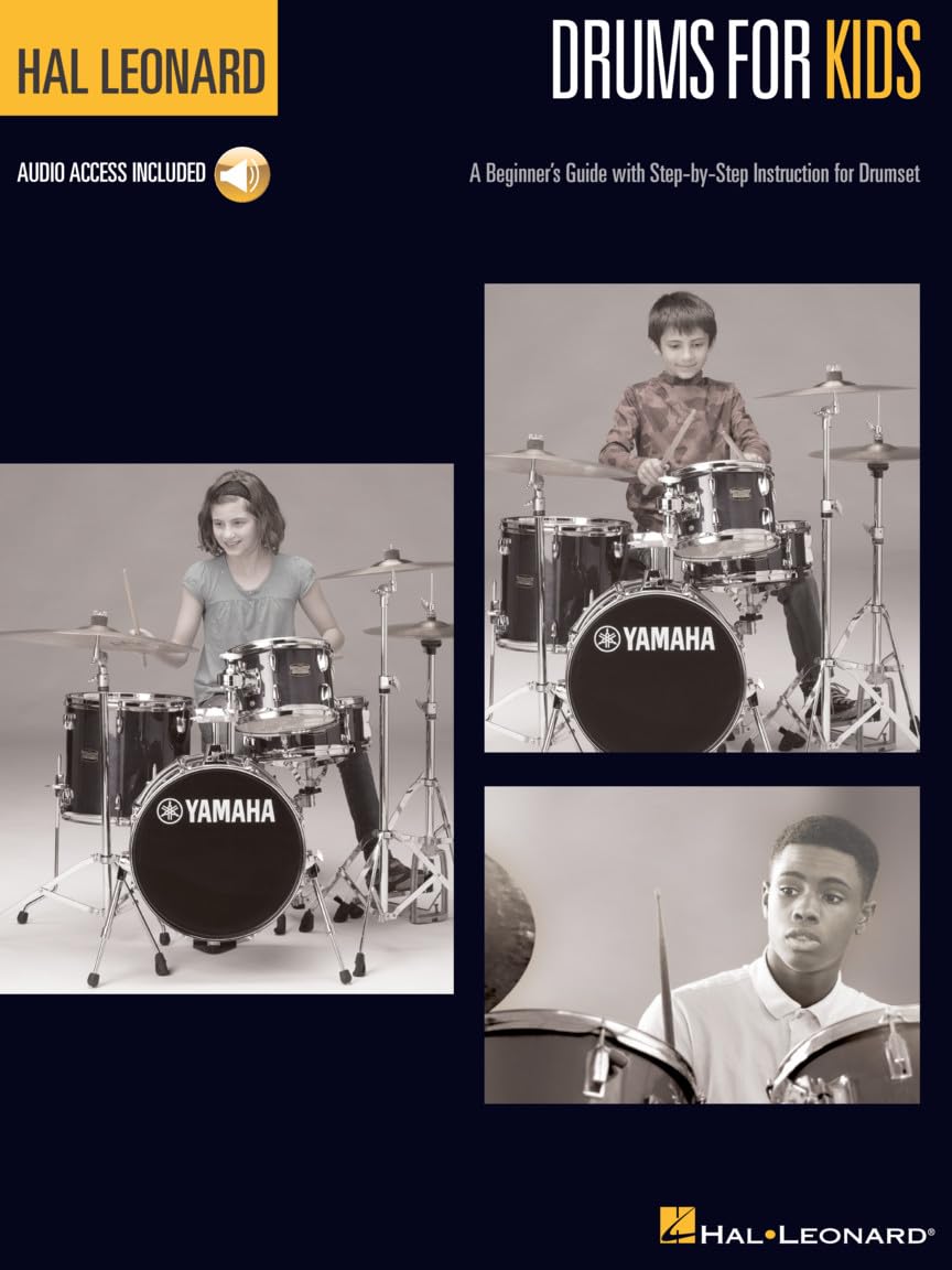 Drums for Kids | Beginner Drumset Instruction Book with Online Audio | Easy Drum Lessons for Children with Popular Songs | Drum Sheet Music for Kids, Drum Book for Beginners