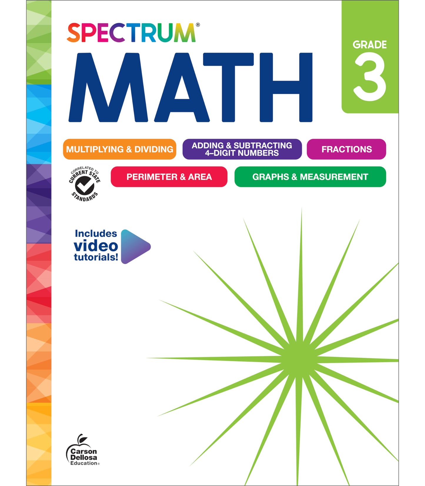 Spectrum 3rd Grade Math Workbook, Mathematics Activity Book for Kids Ages 8-9, Multiplication, Division, Fractions, Addition and Subtraction with 4 Digit Numbers, Classroom or Homeschool Curriculum
